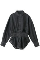 【サードマガジン/THIRD MAGAZINE】のウエストシャーリングデニムシャツ ブラック|ID: prp329100004907263 ipo3291000000036744722