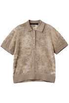 【ミズイロ インド/mizuiro ind】のmesh embroidery polo P/O プルオーバー beige|ID: prp329100004907264 ipo3291000000036744729