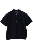 【ミズイロ インド/mizuiro ind】のmesh embroidery polo P/O プルオーバー navy|ID: prp329100004907264 ipo3291000000036744730