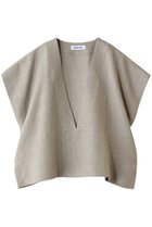 【サクラ/SACRA】のリネンディープVネックプルオーバー アッシュベージュ|ID: prp329100004907265 ipo3291000000036744737