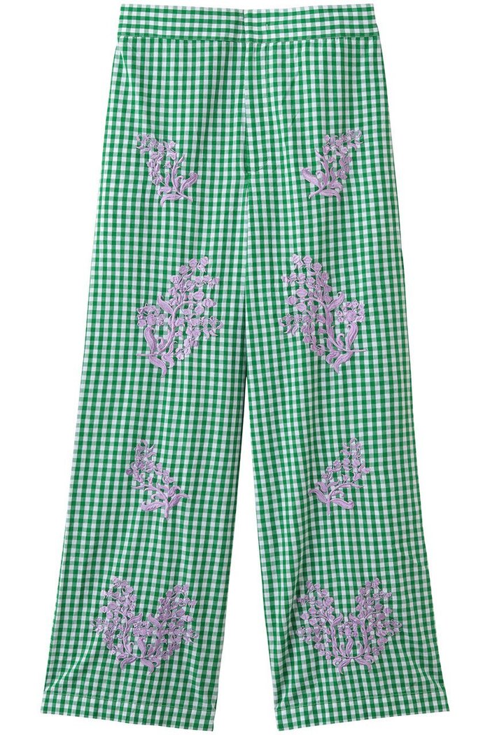 【ヌキテパ/NE QUITTEZ PAS】のCotton Poplin Mimosa エンブロイダリー パンツ インテリア・キッズ・メンズ・レディースファッション・服の通販 founy(ファニー) https://founy.com/ ファッション Fashion レディースファッション Fashion for Women パンツ Pants & Trousers エンブロイダリー Embroidery Design ギャザー Gathered, Ruffled シンプル Simple, Minimal ストレート Straight, Straight Cut エレガント 上品 Elegant 新作・新入荷 New Arrivals / New In |ID: prp329100004907272 ipo3291000000036786401