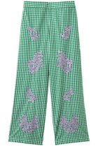 【ヌキテパ/NE QUITTEZ PAS】のCotton Poplin Mimosa エンブロイダリー パンツ グリーン|ID: prp329100004907272 ipo3291000000036786402