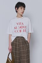 【プルミエ アロンディスモン/1er Arrondissement】のロゴプリントTシャツ レッド|ID: prp329100004907278 ipo3291000000036744864