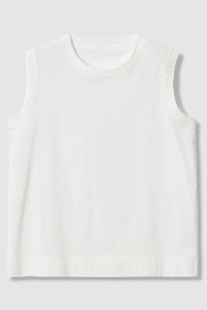 【アナイ/ANAYI】のコットン天竺ノースリレギュラー プルオーバー 人気、トレンドファッション・服の通販 founy(ファニー) 　ファッション　Fashion　レディースファッション　Fashion for Women　トップス・カットソー　Cut & Sew Tops　キャミソール&ノースリーブ　Camisoles & Sleeveless Tops　シャツ・ブラウス・オフィスカジュアル　Elegant Blouses & Button-Ups　ロングTシャツ・Tシャツ　Longline T-Shirts & Tees　カジュアルプルオーバー・ニットトップス　Pullovers & Knit Tops / Casual Pullovers　カットソー・ベーシックTシャツ　Cut-and-Sewn Tops / Stretch Tees & Basics　イタリア　Italy　キャミソール　Camisole, Spaghetti Strap Top　巾着　Drawstring Bag, Kinchaku　シンプル　Simple, Minimal　ジャケット　Jacket, Outerwear　タンク　Tank Top, Sleeveless Top　ドレープ　Drape, Draping Fabric　ノースリーブ　Sleeveless, No-Sleeve　バランス　Balance, Style Balance　ベーシック　Basic, Essential　リゾート　Resort, Vacation Style　夏　Summer　 other-1|ID: prp329100004907280 ipo3291000000036744878