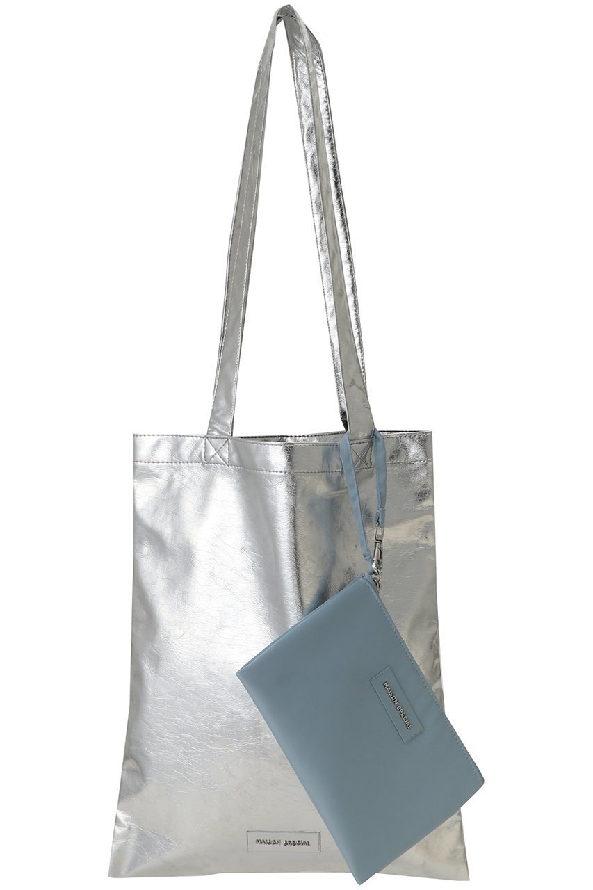 【メゾンスペシャル/MAISON SPECIAL】の【4/28 0:00販売開始】【ELLE SHOP限定】メタリックコンビトートバッグ インテリア・キッズ・メンズ・レディースファッション・服の通販 founy(ファニー) 　ファッション　Fashion　レディースファッション　Fashion for Women　バッグ　Bags　ユニセックス　Unisex, Genderless　シンプル　Simple, Minimal　スタイリッシュ　Stylish, Fashionable　ポーチ　Pouch, Small Case　メタリック　Metallic, Shiny Finish　新作・新入荷　New Arrivals / New In　SLV(シルバー)|ID: prp329100004907282 ipo3291000000036744896