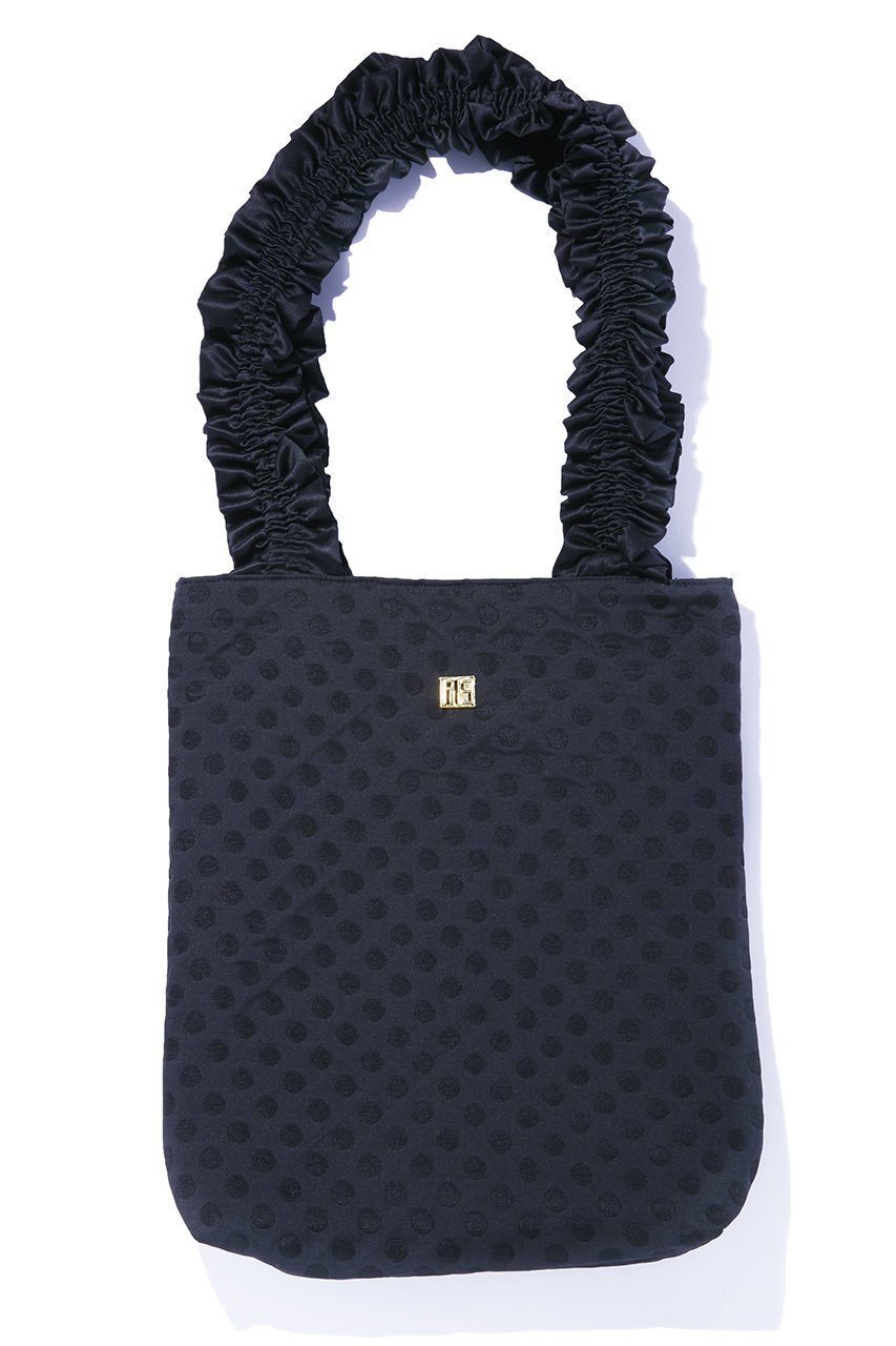 【イリスフォーセブン/IRIS 47】のgiggle トートバッグ(リバーシブル) インテリア・キッズ・メンズ・レディースファッション・服の通販 founy(ファニー) 　ファッション　Fashion　レディースファッション　Fashion for Women　バッグ　Bags　エレガント 上品　Elegant　ギャザー　Gathered, Ruffled　ショルダー　Shoulder, Shoulder Strap　ジャケット　Jacket, Outerwear　ドット　Polka Dot, Dot Pattern　リバーシブル　Reversible, Two-Sided　ブラック×ネイビー|ID: prp329100004907293 ipo3291000000036750239