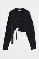 【エンフォルド/ENFOLD】のFRILL DECO CARDIGAN ブラック|ID: prp329100004907328 ipo3291000000036750641