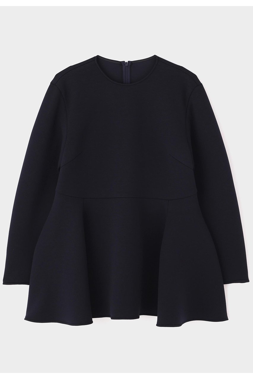 【ル フィル/LE PHIL】のダンボールサイドタックブラウス インテリア・キッズ・メンズ・レディースファッション・服の通販 founy(ファニー) 　ファッション　Fashion　レディースファッション　Fashion for Women　トップス・カットソー　Cut & Sew Tops　シャツ・ブラウス・オフィスカジュアル　Elegant Blouses & Button-Ups　スリーブ　Sleeve, Long Sleeve / Short Sleeve　セットアップ　Set-Up, Coordinated Outfit　フォルム　Silhouette, Form　フレア　Flare, Flared　ペプラム　Peplum, Flared Hem　ロング　Long, Long-Length　ネイビー|ID: prp329100004907351 ipo3291000000036750954