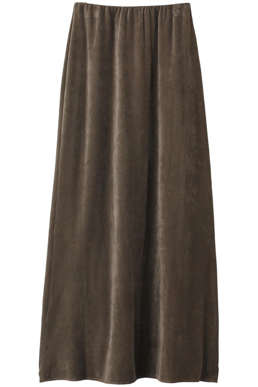 【マリリンムーン/MARILYN MOON】の【WALANCE】コットンベロアロングスカート インテリア・キッズ・メンズ・レディースファッション・服の通販 founy(ファニー) 　ファッション　Fashion　レディースファッション　Fashion for Women　スカート　Skirts　ロングスカート　Long Skirts / Maxi & Midi Skirts　なめらか　Smooth, Silky Texture　スウェット / スエット　Sweatshirt, Sweatwear　トレンド　Trend, Trending Now　フレア　Flare, Flared　ベロア　Velour, Soft Velvet　ロング　Long, Long-Length　エレガント 上品　Elegant　モカブラウン|ID: prp329100004907404 ipo3291000000036752547