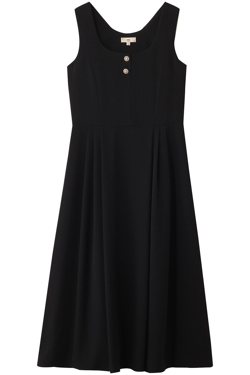 【エムダブリュー/MW】のバック サテン スリーブレス タックドレス インテリア・キッズ・メンズ・レディースファッション・服の通販 founy(ファニー) 　ファッション　Fashion　レディースファッション　Fashion for Women　ワンピース　Dresses　フォーマル・パーティードレス・結婚式用ドレス　Elegant & Casual Dresses　チュニック　Tunic Tops & Dresses　キュプラ　Cupro, Eco Fabric　サテン　Satin, Glossy Fabric　シューズ　Shoes, Footwear　スクエア　Square, Square Shape　スリーブ　Sleeve, Long Sleeve / Short Sleeve　チュニック　Tunic, Long Top　ドレス　Dress, One-Piece　フィット　Fit, Slim Fit　フレア　Flare, Flared　ロング　Long, Long-Length　エレガント 上品　Elegant　ブラック|ID: prp329100004907425 ipo3291000000036752875