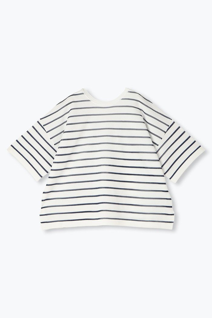 【レリル/lelill】の2WAY WIND THOUGH ボーダーニット インテリア・キッズ・メンズ・レディースファッション・服の通販 founy(ファウニー) https://founy.com/ ファッション Fashion レディースファッション Fashion for Women トップス・カットソー Cut & Sew Tops ニット Knit Tops & Sweaters カジュアルプルオーバー・ニットトップス Pullovers & Knit Tops / Casual Pullovers シンプル Simple, Minimal ボーダー Border, Stripe 夏 Summer |ID: prp329100004907430 ipo3291000000036752942