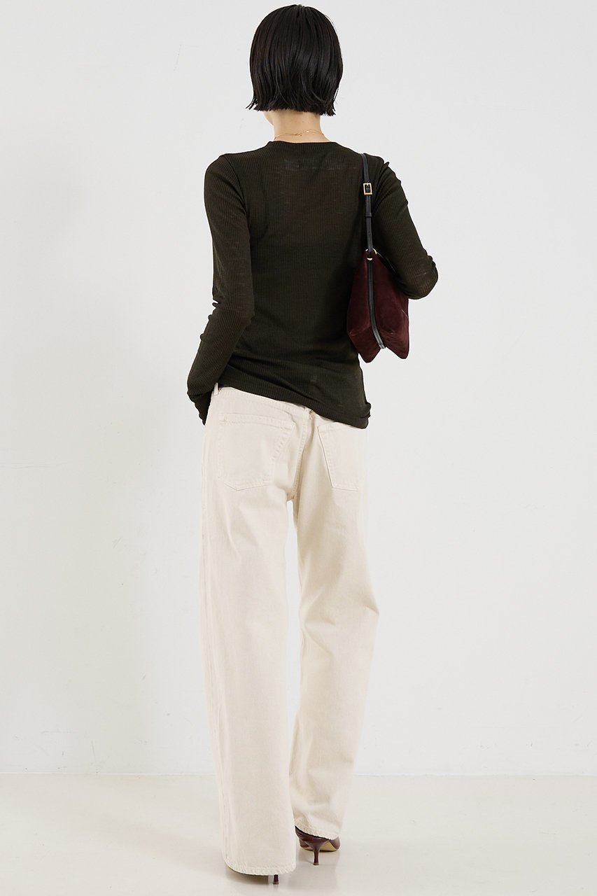 【ザ ストア バイ シー/THE STORE by C】の【COCUCA】ウールシフォンリブプルオーバー 人気、トレンドファッション・服の通販 founy(ファニー) 　ファッション　Fashion　レディースファッション　Fashion for Women　トップス・カットソー　Cut & Sew Tops　シャツ・ブラウス・オフィスカジュアル　Elegant Blouses & Button-Ups　ロングTシャツ・Tシャツ　Longline T-Shirts & Tees　カジュアルプルオーバー・ニットトップス　Pullovers & Knit Tops / Casual Pullovers　カットソー・ベーシックTシャツ　Cut-and-Sewn Tops / Stretch Tees & Basics　インナー　Innerwear　シアー　Sheer, See-Through　スリーブ　Sleeve, Long Sleeve / Short Sleeve　ロング　Long, Long-Length　今季　This Season, Current Season　other-4|ID: prp329100004907441 ipo3291000000036753052