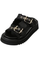 【サクラ/SACRA】のプードルファーバックルサンダル 人気、トレンドファッション・服の通販 founy(ファニー) ファッション Fashion レディースファッション Fashion for Women バッグ Bags クッション Cushion, Throw Pillow コンビ Combo, Combination Style サンダル Sandals, Summer Shoes ソックス Socks, Hosiery ライニング Inner Lining, Inner Fabric, Lined リアル Real, Realistic 秋 Autumn |ID:prp329100004907445