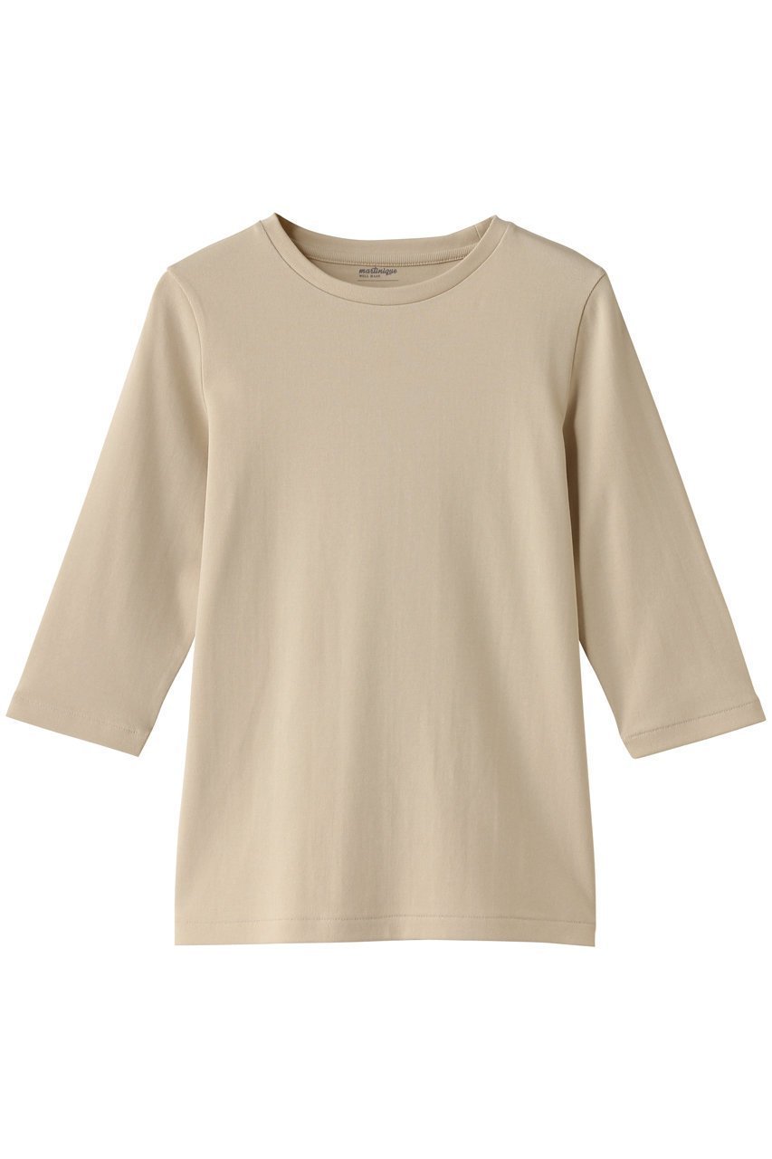 【マルティニーク/martinique】の《定番》フライス5分袖プルオーバー インテリア・キッズ・メンズ・レディースファッション・服の通販 founy(ファニー) 　ファッション　Fashion　レディースファッション　Fashion for Women　トップス・カットソー　Cut & Sew Tops　シャツ・ブラウス・オフィスカジュアル　Elegant Blouses & Button-Ups　ロングTシャツ・Tシャツ　Longline T-Shirts & Tees　カジュアルプルオーバー・ニットトップス　Pullovers & Knit Tops / Casual Pullovers　カットソー・ベーシックTシャツ　Cut-and-Sewn Tops / Stretch Tees & Basics　インナー　Innerwear　ショート　Short, Short Length　シンプル　Simple, Minimal　スリーブ　Sleeve, Long Sleeve / Short Sleeve　フィット　Fit, Slim Fit　ベーシック　Basic, Essential　定番　Standard, Basic Item　クリーム|ID: prp329100004907463 ipo3291000000036753376