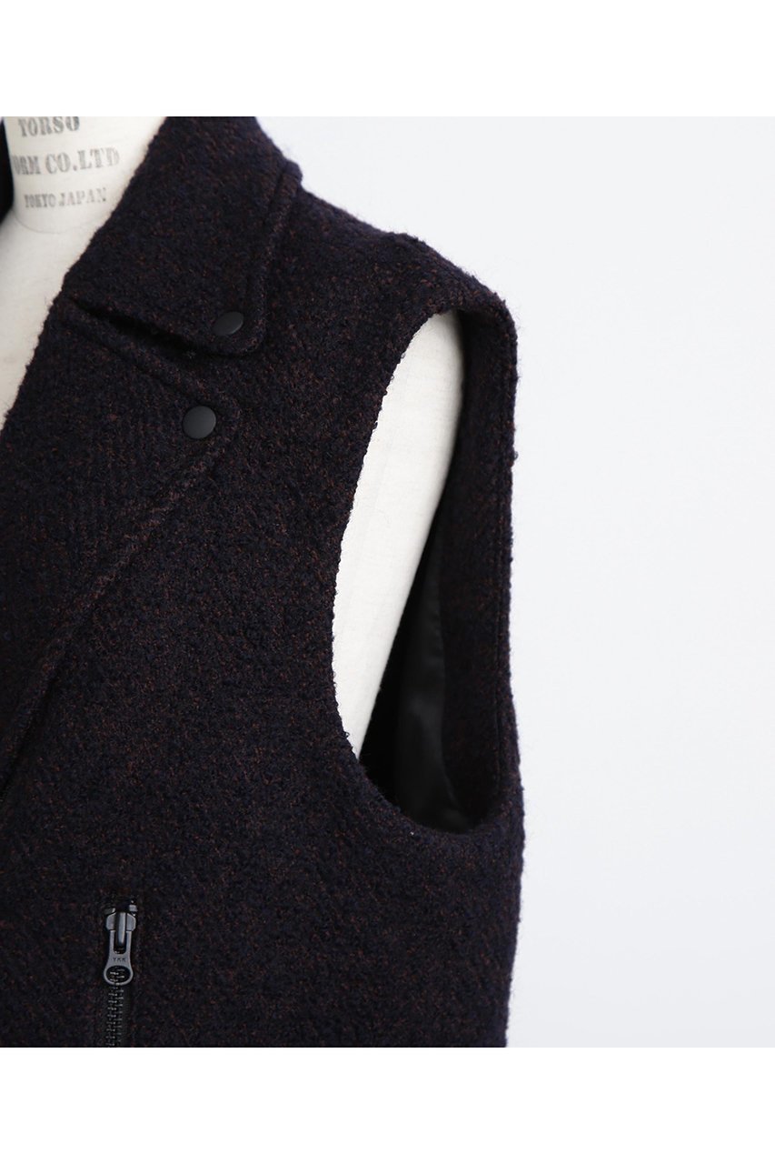 【ヒューエルミュージアム/hueLe Museum】の【hLM】ループヘリンボーンツイードジレ 人気、トレンドファッション・服の通販 founy(ファニー) 　ファッション　Fashion　レディースファッション　Fashion for Women　アウター　Coat / Outerwear Collection　レディースジャケット・軽アウター　Jackets　おすすめ　Recommended / Our Picks　エレガント 上品　Elegant　クラシック　Classic, Timeless Style　ジャケット　Jacket, Outerwear　ツイード　Twill, Twill Weave　デニム　Denim, Jeans Material　other-6|ID: prp329100004907464 ipo3291000000036753401