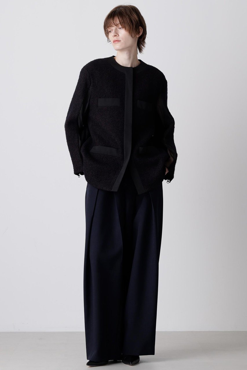 【ヒューエルミュージアム/hueLe Museum】の【hLM】ループヘリンボーンツイードジャケット 人気、トレンドファッション・服の通販 founy(ファニー) 　ファッション　Fashion　レディースファッション　Fashion for Women　アウター　Coat / Outerwear Collection　レディースジャケット・軽アウター　Jackets　エレガント 上品　Elegant　グログラン　Grosgrain, Grosgrain Ribbon　ジャケット　Jacket, Outerwear　トレンド　Trend, Trending Now　other-3|ID: prp329100004907465 ipo3291000000036753407