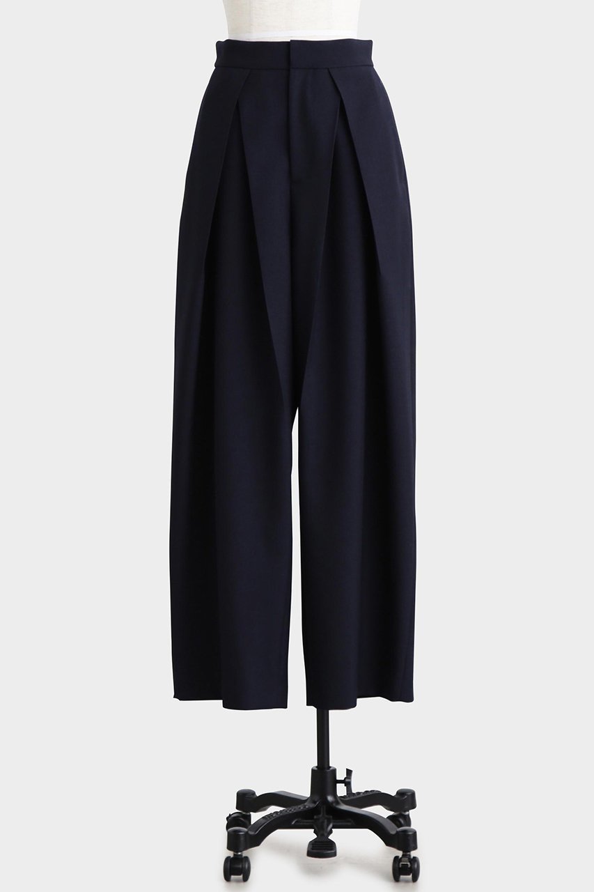 【ヒューエルミュージアム/hueLe Museum】の【hLM】ダブルクロスタックパンツ インテリア・キッズ・メンズ・レディースファッション・服の通販 founy(ファニー) 　ファッション　Fashion　レディースファッション　Fashion for Women　パンツ　Pants & Trousers　スタイリッシュ　Stylish, Fashionable　ツイル　Twist, Twisted Detail　トレンド　Trend, Trending Now　フロント　Front, Front Design　ネイビー|ID: prp329100004907468 ipo3291000000036753446