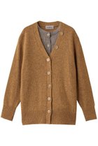 【オブリオ/AUBRIOT】のフェイクレイヤードカーディガン 人気、トレンドファッション・服の通販 founy(ファニー) ファッション Fashion レディースファッション Fashion for Women トップス・カットソー Cut & Sew Tops ニット Knit Tops & Sweaters カーディガン・羽織り Layered Style Cardigans イタリア Italy カーディガン Cardigan, Knitwear リラックス Relax, Relaxed Fit thumbnail キャメルブラウン|ID: prp329100004907473 ipo3291000000036753511