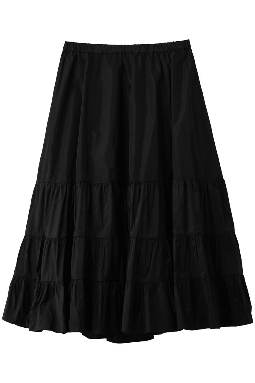【ジェイドット/j.】の光沢タフタギャザーロングスカート インテリア・キッズ・メンズ・レディースファッション・服の通販 founy(ファニー) 　ファッション　Fashion　レディースファッション　Fashion for Women　スカート　Skirts　ロングスカート　Long Skirts / Maxi & Midi Skirts　シンプル　Simple, Minimal　タフタ　Taffeta, Structured Fabric　フェミニン　Feminine, Girly　ロング　Long, Long-Length　エレガント 上品　Elegant　ブラック|ID: prp329100004907481 ipo3291000000036753613
