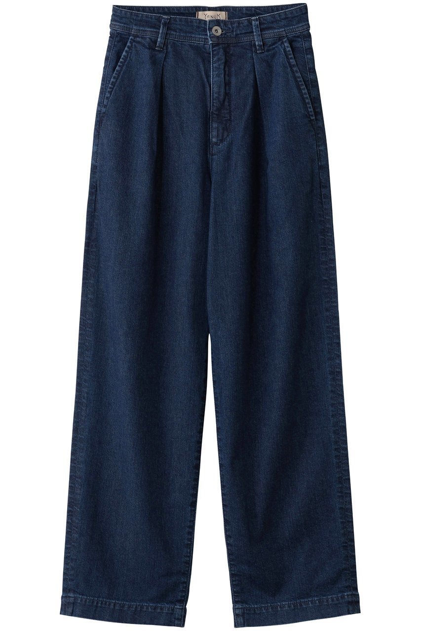 【ヤヌーク/YANUK】のタックパンツ インテリア・キッズ・メンズ・レディースファッション・服の通販 founy(ファニー) 　ファッション　Fashion　レディースファッション　Fashion for Women　パンツ　Pants & Trousers　デニムパンツ・ジーンズ・美脚デニム　Denim Jeans & Pants　シンプル　Simple, Minimal　デニム　Denim, Jeans Material　トレンド　Trend, Trending Now　ドレープ　Drape, Draping Fabric　ファブリック　Fabric, Textile　ウォーンインディゴ|ID: prp329100004907487 ipo3291000000036753666