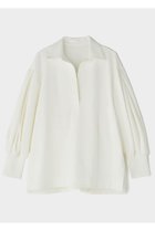 【ル フィル/LE PHIL】のベビーポンチ袖タックカットソー 人気、トレンドファッション・服の通販 founy(ファニー) ファッション Fashion レディースファッション Fashion for Women トップス・カットソー Cut & Sew Tops シャツ・ブラウス・オフィスカジュアル Elegant Blouses & Button-Ups ロングTシャツ・Tシャツ Longline T-Shirts & Tees カットソー・ベーシックTシャツ Cut-and-Sewn Tops / Stretch Tees & Basics カットソー Cut and Sewn Top スキッパー Skipper, Open Collar スリーブ Sleeve, Long Sleeve / Short Sleeve バランス Balance, Style Balance ビッグ Big, Oversized ベビー Baby, Babywear ロング Long, Long-Length エレガント 上品 Elegant thumbnail ホワイト|ID: prp329100004907490 ipo3291000000036753684