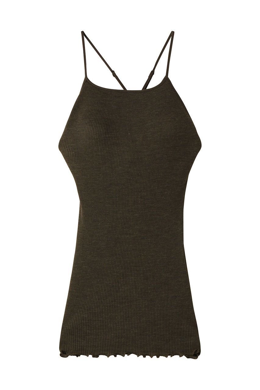【デザイン ワークス/DESIGN WORKS】の【HAKUJI】Wool rib bra camisoleリブキャミソール インテリア・キッズ・メンズ・レディースファッション・服の通販 founy(ファニー) 　ファッション　Fashion　レディースファッション　Fashion for Women　トップス・カットソー　Cut & Sew Tops　キャミソール&ノースリーブ　Camisoles & Sleeveless Tops　シャツ・ブラウス・オフィスカジュアル　Elegant Blouses & Button-Ups　ロングTシャツ・Tシャツ　Longline T-Shirts & Tees　カットソー・ベーシックTシャツ　Cut-and-Sewn Tops / Stretch Tees & Basics　キャミソール　Camisole, Spaghetti Strap Top　シンプル　Simple, Minimal　ストレート　Straight, Straight Cut　タンク　Tank Top, Sleeveless Top　パターン　Pattern, Design Print　フロント　Front, Front Design　ラウンド　Round, Round Neck　冬　Winter / This Winter　夏　Summer　テラコッタ|ID: prp329100004907497 ipo3291000000036753776