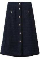 【エムダブリュー/MW】のFRINGE ツイード スカート 人気、トレンドファッション・服の通販 founy(ファニー) ファッション Fashion レディースファッション Fashion for Women スカート Skirts ロングスカート Long Skirts / Maxi & Midi Skirts ツイード Twill, Twill Weave フランス France, French フリンジ Fringe, Tassel フロント Front, Front Design ロング Long, Long-Length thumbnail ネイビー|ID: prp329100004907501 ipo3291000000036753833