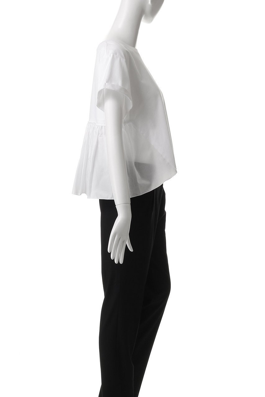 【ナナデコール/nanadecor】のバックフリルコンビTシャツ 人気、トレンドファッション・服の通販 founy(ファニー) 　ファッション　Fashion　レディースファッション　Fashion for Women　トップス・カットソー　Cut & Sew Tops　シャツ・ブラウス・オフィスカジュアル　Elegant Blouses & Button-Ups　ロングTシャツ・Tシャツ　Longline T-Shirts & Tees　カットソー・ベーシックTシャツ　Cut-and-Sewn Tops / Stretch Tees & Basics　カットソー　Cut and Sewn Top　ギャザー　Gathered, Ruffled　コンビ　Combo, Combination Style　シアー　Sheer, See-Through　ショート　Short, Short Length　シンプル　Simple, Minimal　スリーブ　Sleeve, Long Sleeve / Short Sleeve　フェミニン　Feminine, Girly　フリル　Frill, Ruffle　フロント　Front, Front Design　リラックス　Relax, Relaxed Fit　other-3|ID: prp329100004907556 ipo3291000000036754638