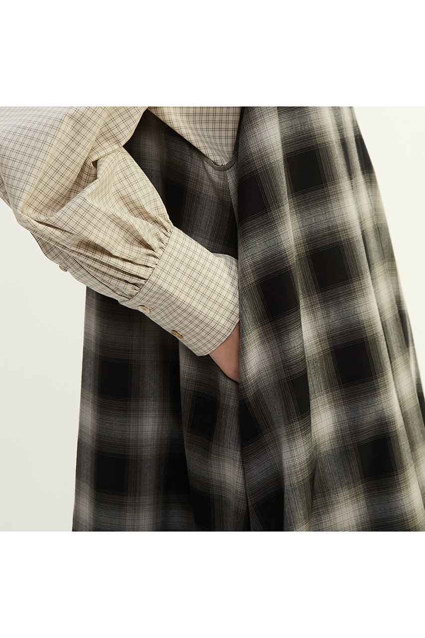 【プレインピープル/PLAIN PEOPLE】のオンブレチェックノースリーブワンピース 人気、トレンドファッション・服の通販 founy(ファニー) 　ファッション　Fashion　レディースファッション　Fashion for Women　ワンピース　Dresses　チュニック　Tunic Tops & Dresses　グラデーション　Gradient, Ombre　シンプル　Simple, Minimal　チュニック　Tunic, Long Top　ノースリーブ　Sleeveless, No-Sleeve　ロング　Long, Long-Length　エレガント 上品　Elegant　other-5|ID: prp329100004907586 ipo3291000000036754985