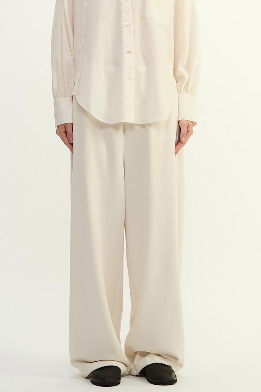 【プレインピープル/PLAIN PEOPLE】のソフト裏毛スウェットスラックスパンツ 人気、トレンドファッション・服の通販 founy(ファニー) 　ファッション　Fashion　レディースファッション　Fashion for Women　パンツ　Pants & Trousers　スラックス　Slacks, Dress Pants　ドローコード　Drawcord, Drawstring Cord　リラックス　Relax, Relaxed Fit　 other-1|ID: prp329100004907587 ipo3291000000036754988