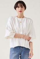 【マルティニーク/martinique】のデニムドルマンタックブラウス(セットアップ可) 人気、トレンドファッション・服の通販 founy(ファニー) ファッション Fashion レディースファッション Fashion for Women トップス・カットソー Cut & Sew Tops シャツ・ブラウス・オフィスカジュアル Elegant Blouses & Button-Ups おすすめ Recommended / Our Picks ストレッチ Stretch, Stretchy Fabric スリーブ Sleeve, Long Sleeve / Short Sleeve セットアップ Set-Up, Coordinated Outfit デニム Denim, Jeans Material ペプラム Peplum, Flared Hem ロング Long, Long-Length エレガント 上品 Elegant thumbnail ホワイト|ID: prp329100004907591 ipo3291000000036755025