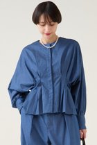 【マルティニーク/martinique】のデニムドルマンタックブラウス(セットアップ可) 人気、トレンドファッション・服の通販 founy(ファニー) ファッション Fashion レディースファッション Fashion for Women トップス・カットソー Cut & Sew Tops シャツ・ブラウス・オフィスカジュアル Elegant Blouses & Button-Ups おすすめ Recommended / Our Picks ストレッチ Stretch, Stretchy Fabric スリーブ Sleeve, Long Sleeve / Short Sleeve セットアップ Set-Up, Coordinated Outfit デニム Denim, Jeans Material ペプラム Peplum, Flared Hem ロング Long, Long-Length エレガント 上品 Elegant thumbnail ブルー|ID: prp329100004907591 ipo3291000000036755026