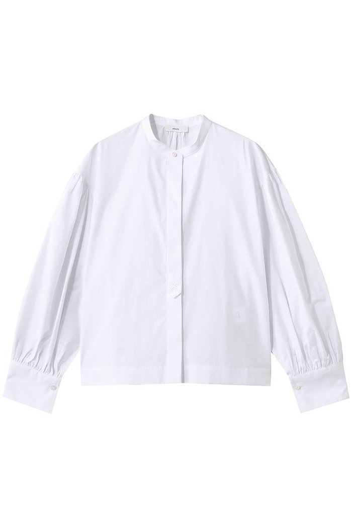 【エブール/ebure】のジェームスコットン バンドカラー長袖シャツ インテリア・キッズ・メンズ・レディースファッション・服の通販 founy(ファニー) https://founy.com/ ファッション Fashion レディースファッション Fashion for Women トップス・カットソー Cut & Sew Tops シャツ・ブラウス・オフィスカジュアル Elegant Blouses & Button-Ups イタリア Italy ギャザー Gathered, Ruffled シルク Silk, 100% Silk シルケット Silket, Silky Cotton スリーブ Sleeve, Long Sleeve / Short Sleeve フラット Flat, Flat Shoes ロング Long, Long-Length エレガント 上品 Elegant 長袖 Long Sleeve, Full Sleeve |ID: prp329100004907606 ipo3291000000036755263