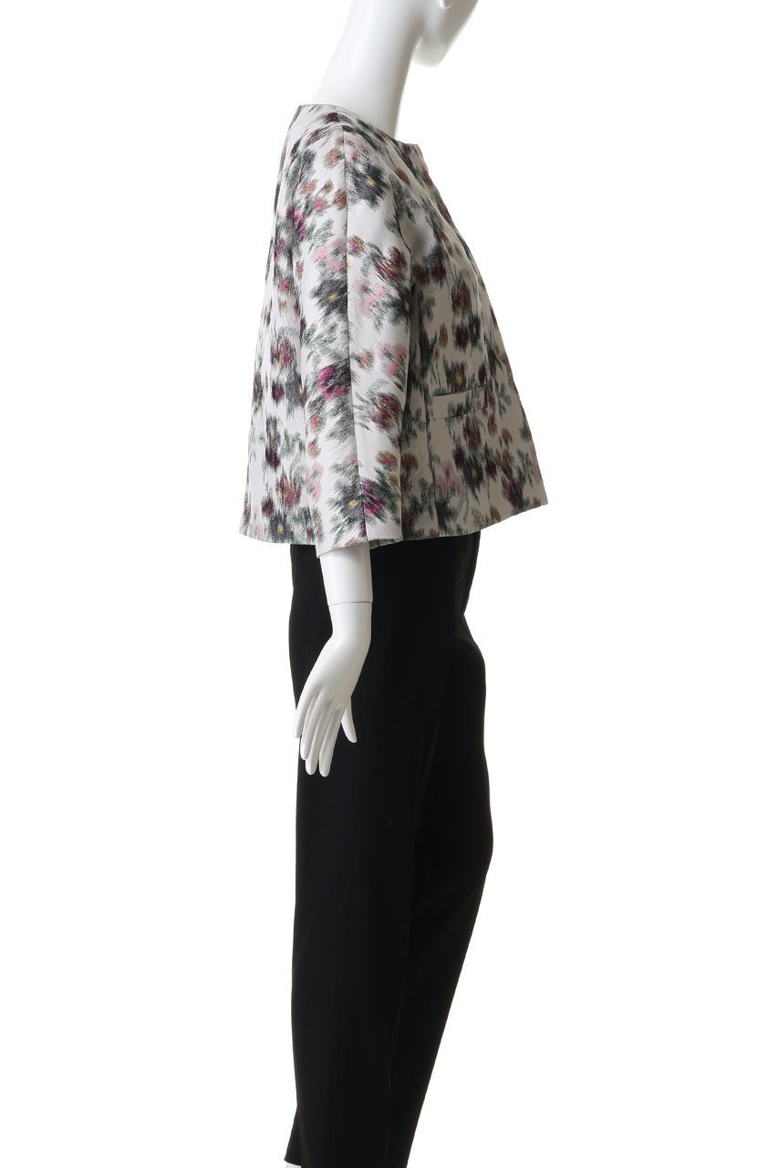 【エブール/ebure】のフェードフラワージャカード ノーカラージャケット 人気、トレンドファッション・服の通販 founy(ファニー) 　ファッション　Fashion　レディースファッション　Fashion for Women　アウター　Coat / Outerwear Collection　レディースジャケット・軽アウター　Jackets　ノーカラージャケット / シンプル上品コーデ　Collarless Jackets　ジャカード／ジャガード　Jacquard, Woven Pattern　ジャケット　Jacket, Outerwear　デニム　Denim, Jeans Material　other-3|ID: prp329100004907607 ipo3291000000036755273