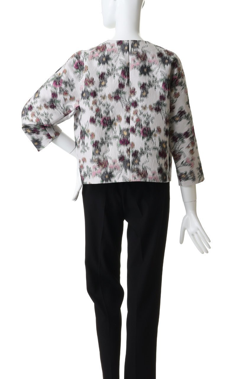【エブール/ebure】のフェードフラワージャカード ノーカラージャケット 人気、トレンドファッション・服の通販 founy(ファニー) 　ファッション　Fashion　レディースファッション　Fashion for Women　アウター　Coat / Outerwear Collection　レディースジャケット・軽アウター　Jackets　ノーカラージャケット / シンプル上品コーデ　Collarless Jackets　ジャカード／ジャガード　Jacquard, Woven Pattern　ジャケット　Jacket, Outerwear　デニム　Denim, Jeans Material　other-4|ID: prp329100004907607 ipo3291000000036755274