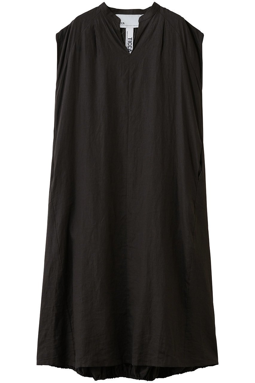 【ティッカ/TICCA】のリネンフレンチスリーブバルーンドレス 人気、トレンドファッション・服の通販 founy(ファニー) 　ファッション　Fashion　レディースファッション　Fashion for Women　ワンピース　Dresses　フォーマル・パーティードレス・結婚式用ドレス　Elegant & Casual Dresses　チュニック　Tunic Tops & Dresses　サマー　Summer, Summer Style　シューズ　Shoes, Footwear　スリーブ　Sleeve, Long Sleeve / Short Sleeve　チュニック　Tunic, Long Top　デコルテ　Décolleté, Neckline　ドレス　Dress, One-Piece　バルーン　Balloon, Balloon Silhouette　フェミニン　Feminine, Girly　フレンチ　French, French Style　リネン　Linen, Linen Fabric　ロング　Long, Long-Length　夏　Summer　春　Spring　S/S・春夏　SS, Spring/Summer, Warm Season　 other-1|ID: prp329100004907616 ipo3291000000036755345