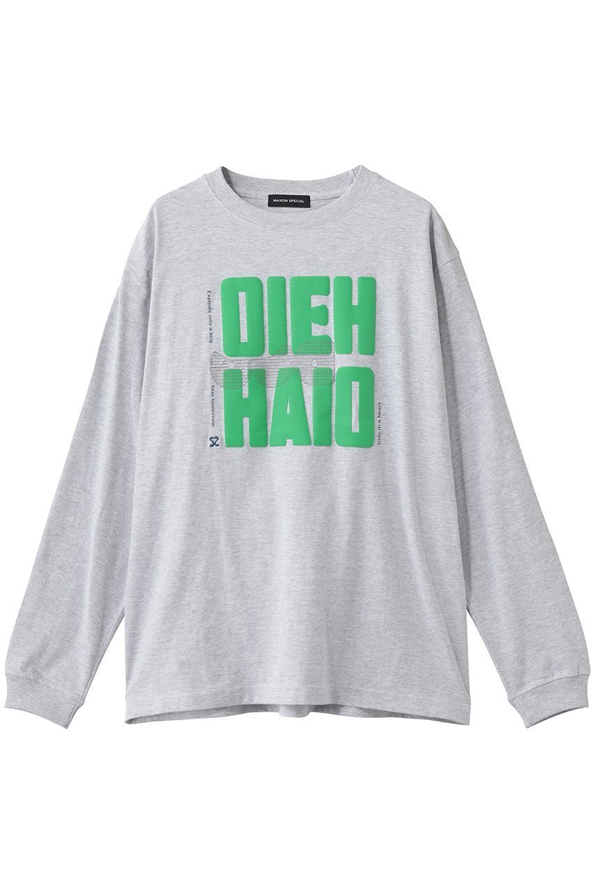 【メゾンスペシャル/MAISON SPECIAL】のOIEH-HAIO Long TEE/HEIO-HAIOロンTEE インテリア・キッズ・メンズ・レディースファッション・服の通販 founy(ファニー) 　ファッション　Fashion　レディースファッション　Fashion for Women　トップス・カットソー　Cut & Sew Tops　シャツ・ブラウス・オフィスカジュアル　Elegant Blouses & Button-Ups　ロングTシャツ・Tシャツ　Longline T-Shirts & Tees　カットソー・ベーシックTシャツ　Cut-and-Sewn Tops / Stretch Tees & Basics　スリーブ　Sleeve, Long Sleeve / Short Sleeve　ロング　Long, Long-Length　長袖　Long Sleeve, Full Sleeve　GRY(グレー)|ID: prp329100004907623 ipo3291000000036755447