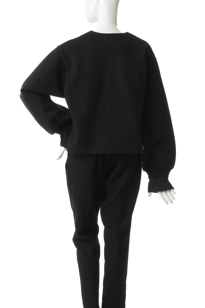 【サードマガジン/THIRD MAGAZINE】のプリーツスリーブVネックスウェット 人気、トレンドファッション・服の通販 founy(ファニー) 　ファッション　Fashion　レディースファッション　Fashion for Women　トップス・カットソー　Cut & Sew Tops　シャツ・ブラウス・オフィスカジュアル　Elegant Blouses & Button-Ups　レディースパーカー・カジュアルフーディー　Casual Hoodies & Sweatshirts　ロングTシャツ・Tシャツ　Longline T-Shirts & Tees　スウェット・クルーネックトップス　Sweatshirts & Crewnecks / Relaxed Fit Sweat Tops　カットソー・ベーシックTシャツ　Cut-and-Sewn Tops / Stretch Tees & Basics　Vネックトップス　V-Neck Tops / V-Cut Neckline Shirts　ショート　Short, Short Length　スウェット / スエット　Sweatshirt, Sweatwear　スリーブ　Sleeve, Long Sleeve / Short Sleeve　プリーツ　Pleats, Pleated　ボトム　Bottoms, Lower Wear　other-4|ID: prp329100004907640 ipo3291000000036755661