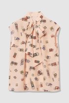 【アルアバイル/allureville】の【LOULOU WILLOUGHBY】レタープリントリボンブラウス 人気、トレンドファッション・服の通販 founy(ファニー) ファッション Fashion レディースファッション Fashion for Women トップス・カットソー Cut & Sew Tops シャツ・ブラウス・オフィスカジュアル Elegant Blouses & Button-Ups ショート Short, Short Length スリーブ Sleeve, Long Sleeve / Short Sleeve フレンチ French, French Style プリント Print, Printed Pattern モチーフ Motif, Design Theme thumbnail ピンク|ID: prp329100004907644 ipo3291000000036755689