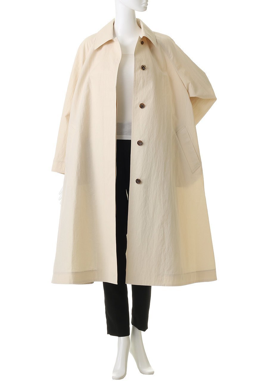 【エブール/ebure】のライトシュリンクコットン ステンカラーコート 人気、トレンドファッション・服の通販 founy(ファニー) 　ファッション　Fashion　レディースファッション　Fashion for Women　アウター　Coat / Outerwear Collection　コート・ロングコート・ピーコート　Long Coats, Peacoats & More　おすすめ　Recommended / Our Picks　シンプル　Simple, Minimal　スリット　Slit, Slit Detail　ツイル　Twist, Twisted Detail　ロング　Long, Long-Length　ワッシャー　Washer, Crinkled Finish　再入荷　Restock / Back in Stock　other-7|ID: prp329100004907646 ipo3291000000036755715