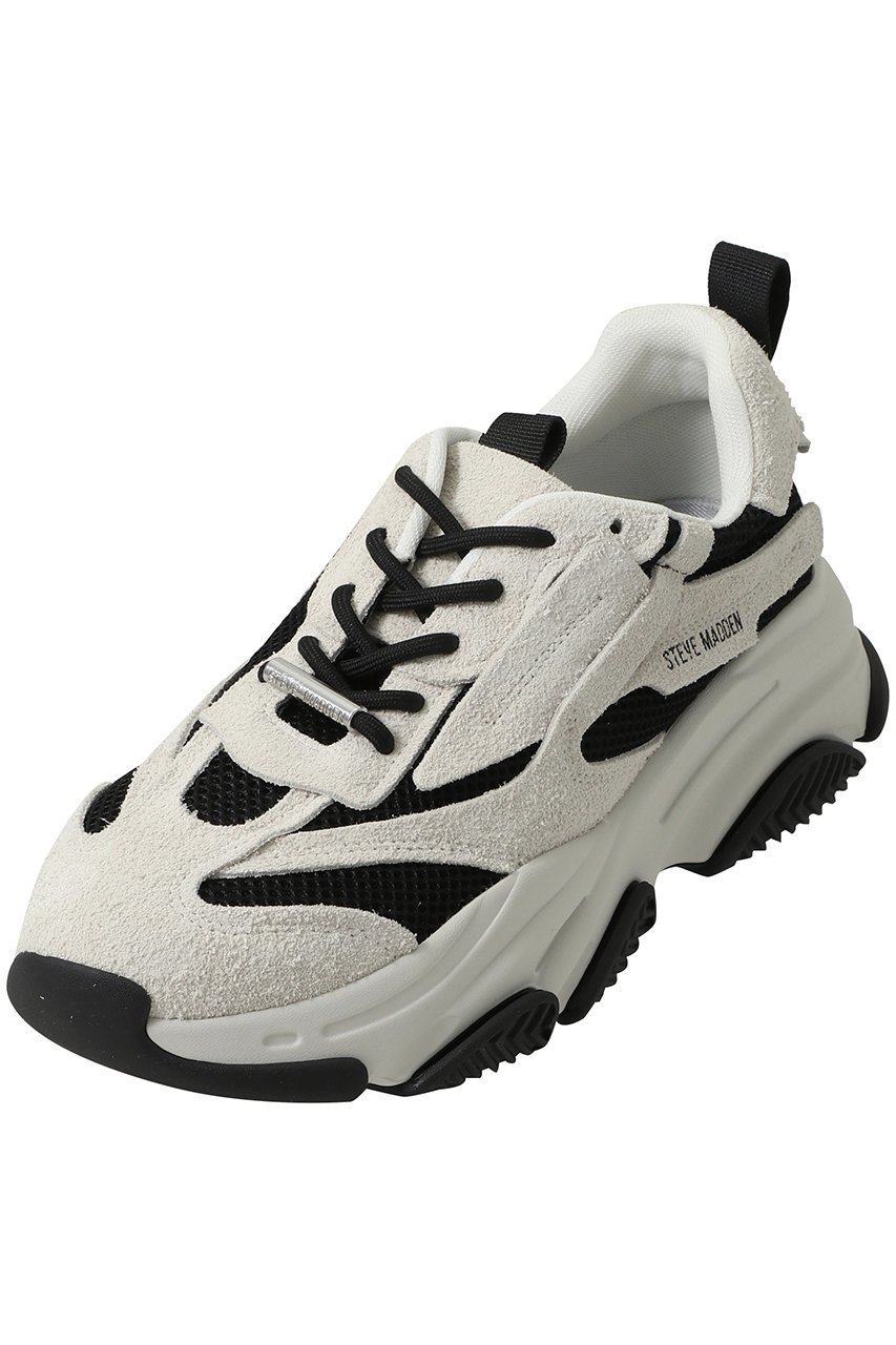【セーブ ザ ダック/STEVE MADDEN / MEN】の【MEN】POSSES-H-XS ウェーブボリュームソールスニーカー インテリア・キッズ・メンズ・レディースファッション・服の通販 founy(ファニー) 　ファッション　Fashion　メンズファッション　Fashion for Men　シューズ・靴　Shoes　スニーカー / カジュアルにもスポーティにも　Sneakers & Trainers　クッション　Cushion, Throw Pillow　スニーカー　Sneakers, Trainers　モノトーン　Monotone, Black and White　新作・新入荷　New Arrivals / New In　軽量　Lightweight, Ultra Light　WHMLT|ID: prp329100004907657 ipo3291000000036755794