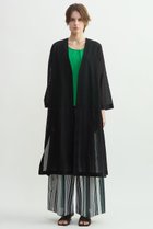 【プレインピープル/PLAIN PEOPLE】のメッシュジャージロングカーディガン ブラック|ID: prp329100004907660 ipo3291000000036755818
