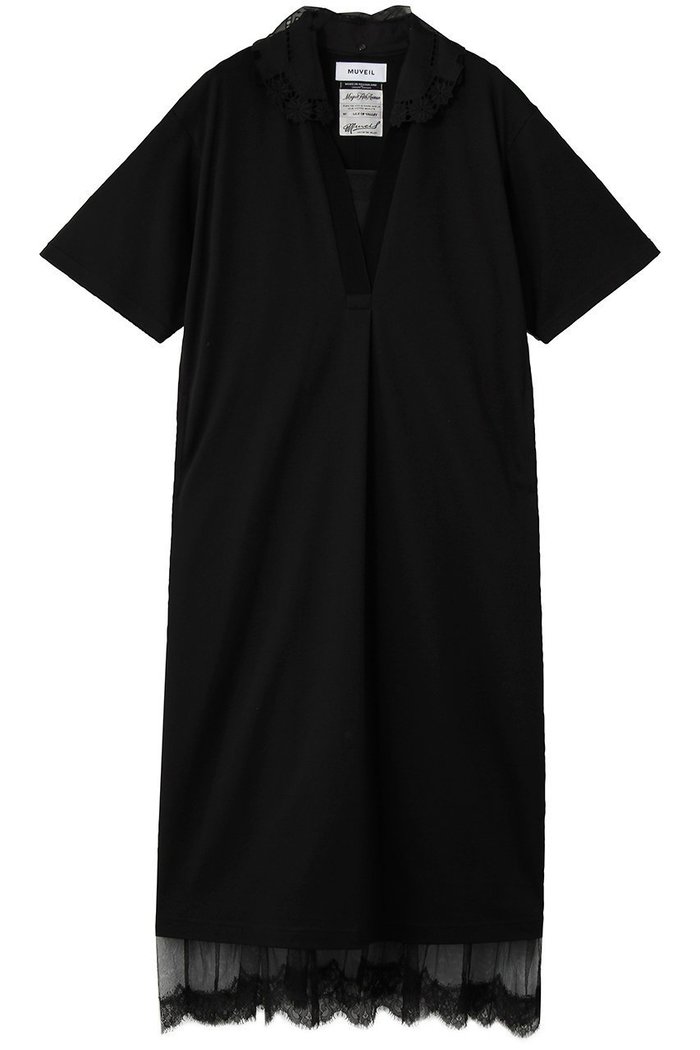 【ミュベール/MUVEIL】のレースカラー付きポロワンピース インテリア・キッズ・メンズ・レディースファッション・服の通販 founy(ファニー) https://founy.com/ ファッション Fashion レディースファッション Fashion for Women ワンピース Dresses チュニック Tunic Tops & Dresses なめらか Smooth, Silky Texture インナー Innerwear オーガンジー Organza Fabric サテン Satin, Glossy Fabric スポーティ Sporty, Casual Athletic チュニック Tunic, Long Top ドレス Dress, One-Piece ラグジュアリー Luxury, Elegant レース Lace, Lace Fabric ロング Long, Long-Length ワーク Workwear, Utility Style エレガント 上品 Elegant 新作・新入荷 New Arrivals / New In |ID: prp329100004907664 ipo3291000000036755852