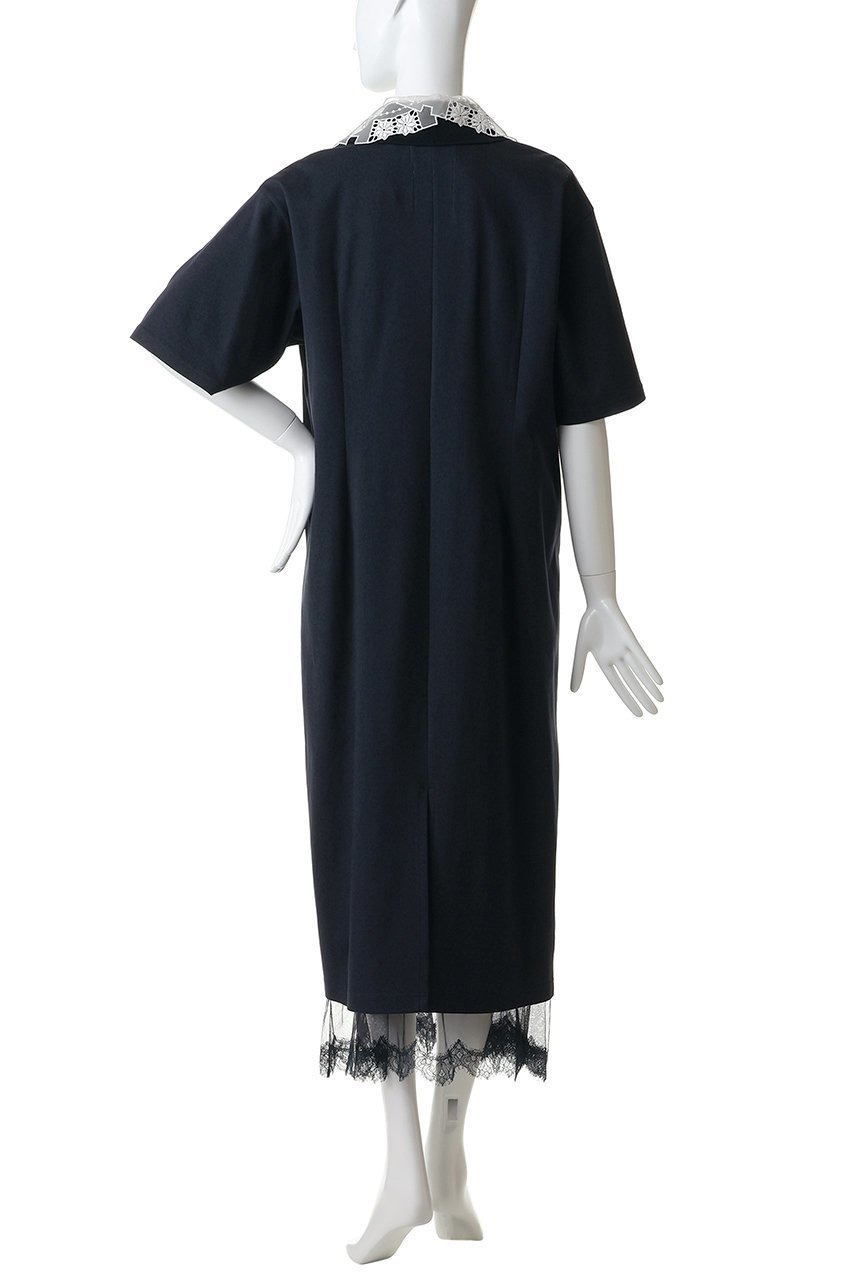 【ミュベール/MUVEIL】のレースカラー付きポロワンピース 人気、トレンドファッション・服の通販 founy(ファニー) 　ファッション　Fashion　レディースファッション　Fashion for Women　ワンピース　Dresses　チュニック　Tunic Tops & Dresses　なめらか　Smooth, Silky Texture　インナー　Innerwear　オーガンジー　Organza Fabric　サテン　Satin, Glossy Fabric　スポーティ　Sporty, Casual Athletic　チュニック　Tunic, Long Top　ドレス　Dress, One-Piece　ラグジュアリー　Luxury, Elegant　レース　Lace, Lace Fabric　ロング　Long, Long-Length　ワーク　Workwear, Utility Style　エレガント 上品　Elegant　新作・新入荷　New Arrivals / New In　other-4|ID: prp329100004907664 ipo3291000000036755858