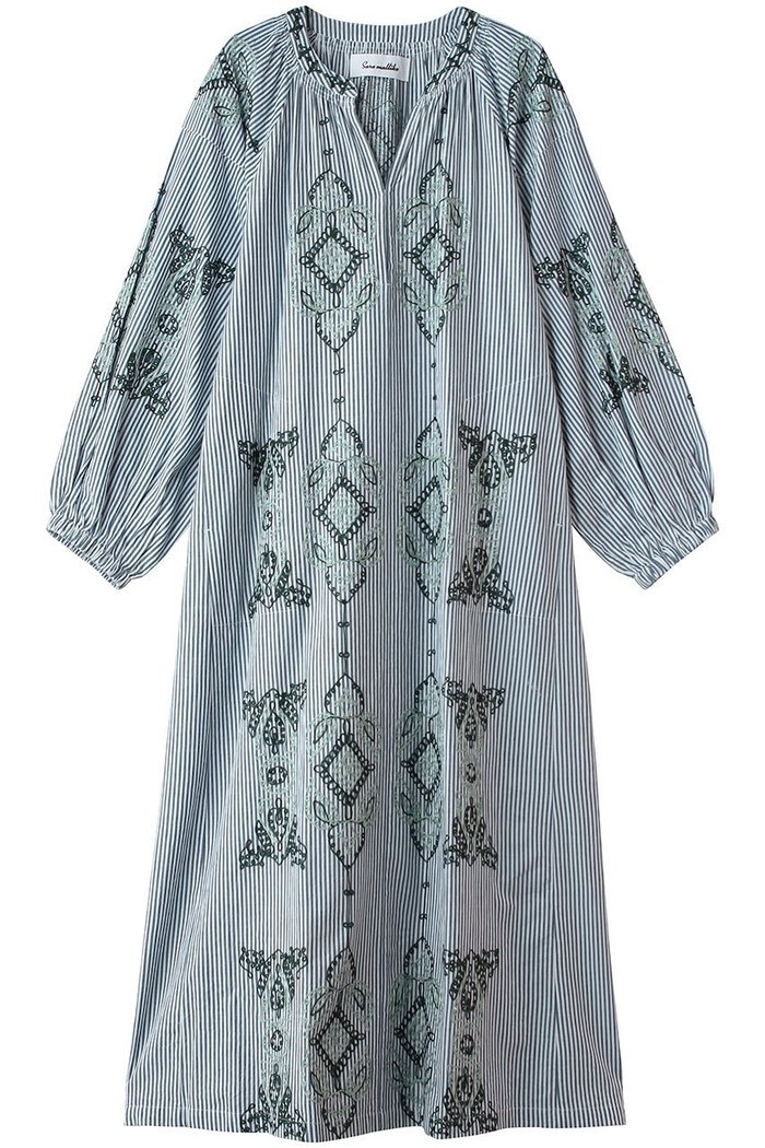 【エリオポール/heliopole】の【SARA MALLIKA】COTTON AARI EMBROIDERY ドレス インテリア・キッズ・メンズ・レディースファッション・服の通販 founy(ファニー) https://founy.com/ ファッション Fashion レディースファッション Fashion for Women ワンピース Dresses フォーマル・パーティードレス・結婚式用ドレス Elegant & Casual Dresses チュニック Tunic Tops & Dresses インド Indian Textile オリエンタル Oriental Pattern シアー Sheer, See-Through ストライプ Stripe, Striped Pattern チュニック Tunic, Long Top ドレス Dress, One-Piece プリント Print, Printed Pattern ロング Long, Long-Length 新作・新入荷 New Arrivals / New In |ID: prp329100004907667 ipo3291000000036755876