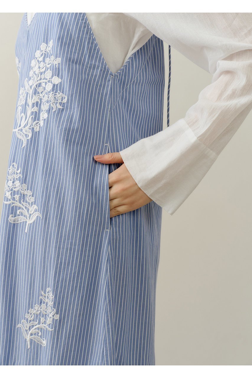 【ヌキテパ/NE QUITTEZ PAS】のCotton Poplin Mimosa エンブロイダリー キャミ ドレス 人気、トレンドファッション・服の通販 founy(ファニー) 　ファッション　Fashion　レディースファッション　Fashion for Women　ワンピース　Dresses　フォーマル・パーティードレス・結婚式用ドレス　Elegant & Casual Dresses　チュニック　Tunic Tops & Dresses　インナー　Innerwear　エンブロイダリー　Embroidery Design　キャミ　Camisole, Cami Top　ギャザー　Gathered, Ruffled　シルバー　Silver, Metallic Silver　タンク　Tank Top, Sleeveless Top　チャーム　Charm, Pendant　チュニック　Tunic, Long Top　ドレス　Dress, One-Piece　フェミニン　Feminine, Girly　フロント　Front, Front Design　ロング　Long, Long-Length　夏　Summer　新作・新入荷　New Arrivals / New In　other-7|ID: prp329100004907669 ipo3291000000036755900