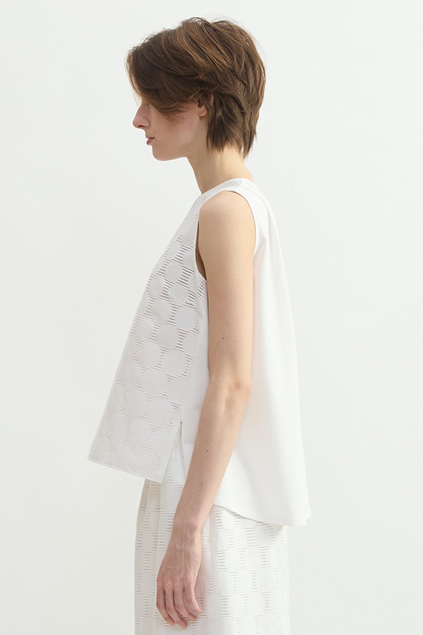 【プレインピープル/PLAIN PEOPLE】のドットジャガードブラウス 人気、トレンドファッション・服の通販 founy(ファニー) 　ファッション　Fashion　レディースファッション　Fashion for Women　トップス・カットソー　Cut & Sew Tops　シャツ・ブラウス・オフィスカジュアル　Elegant Blouses & Button-Ups　ショート　Short, Short Length　シンプル　Simple, Minimal　ジャカード／ジャガード　Jacquard, Woven Pattern　スリーブ　Sleeve, Long Sleeve / Short Sleeve　ドット　Polka Dot, Dot Pattern　フォルム　Silhouette, Form　新作・新入荷　New Arrivals / New In　無地　Plain, Solid Color　other-2|ID: prp329100004907671 ipo3291000000036755912