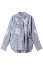 【ヌキテパ/NE QUITTEZ PAS】のCotton Poplin Mimosa エンブロイダリー シャツ ブルー|ID: prp329100004907672 ipo3291000000036755920
