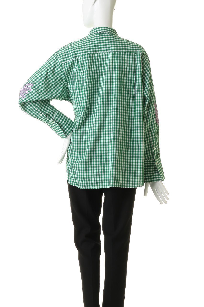 【ヌキテパ/NE QUITTEZ PAS】のCotton Poplin Mimosa エンブロイダリー シャツ 人気、トレンドファッション・服の通販 founy(ファニー) 　ファッション　Fashion　レディースファッション　Fashion for Women　トップス・カットソー　Cut & Sew Tops　シャツ・ブラウス・オフィスカジュアル　Elegant Blouses & Button-Ups　エンブロイダリー　Embroidery Design　カシュクール　Wrap Design　スリーブ　Sleeve, Long Sleeve / Short Sleeve　デニム　Denim, Jeans Material　リボン　Ribbon, Bow　ループ　Loop, Loop Knit　ロング　Long, Long-Length　新作・新入荷　New Arrivals / New In　春　Spring　other-4|ID: prp329100004907672 ipo3291000000036755923