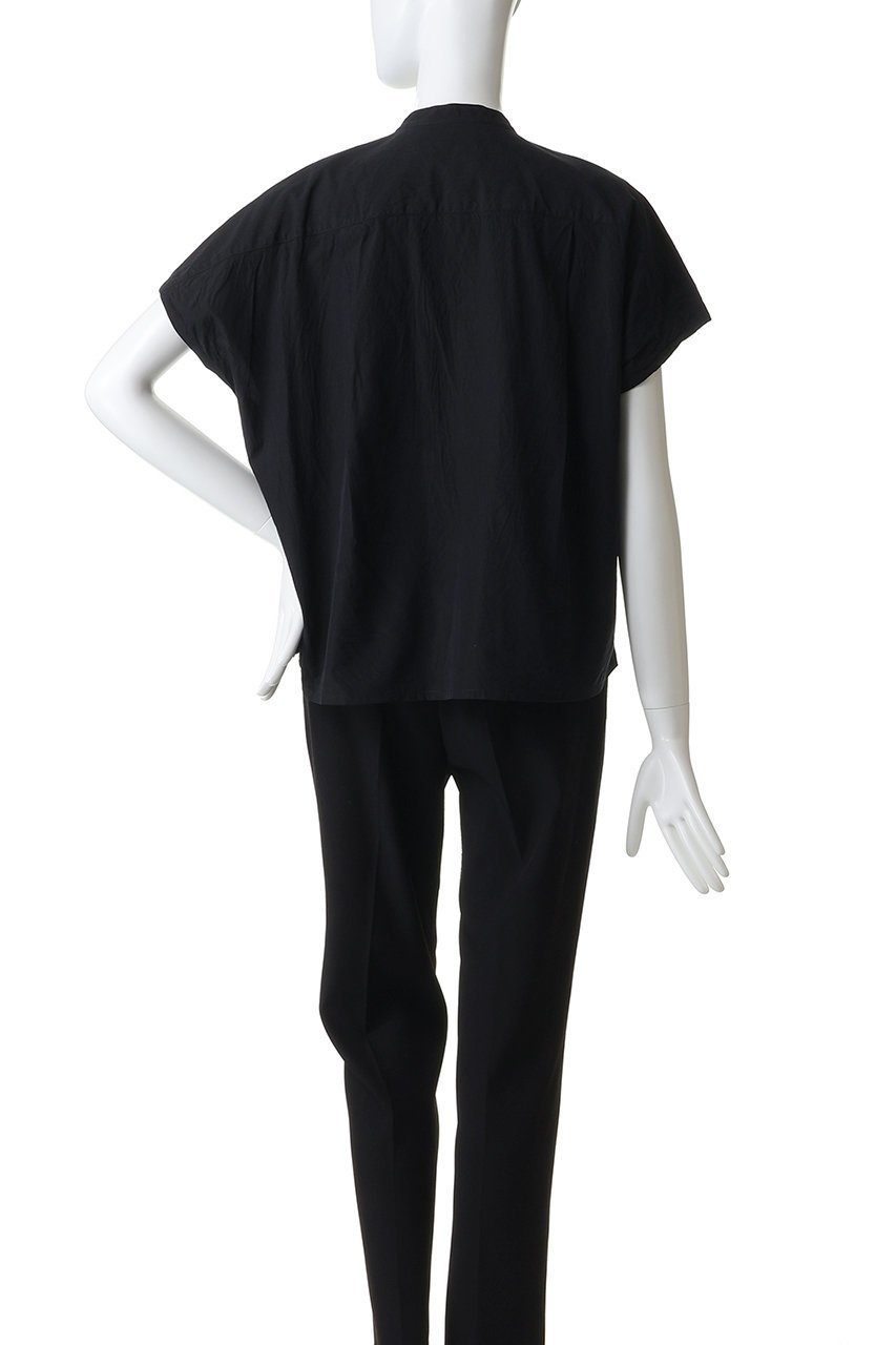 【イレーヴ/YLEVE】のCOTTON CUPRA ハーフジップシャツ 人気、トレンドファッション・服の通販 founy(ファニー) 　ファッション　Fashion　レディースファッション　Fashion for Women　トップス・カットソー　Cut & Sew Tops　シャツ・ブラウス・オフィスカジュアル　Elegant Blouses & Button-Ups　ショート　Short, Short Length　スラックス　Slacks, Dress Pants　スリーブ　Sleeve, Long Sleeve / Short Sleeve　フレンチ　French, French Style　モダン　Modern, Contemporary　ワイド　Wide, Wide Fit　新作・新入荷　New Arrivals / New In　other-4|ID: prp329100004907673 ipo3291000000036755933